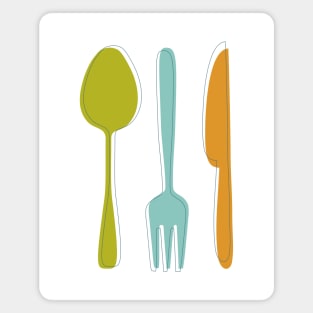 Colorful Kitchen Utensils Mid Century Retro Magnet